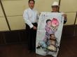 为湘乡市人民医院五十周年庆祝活动而作（与龙城文学社）社长合影
